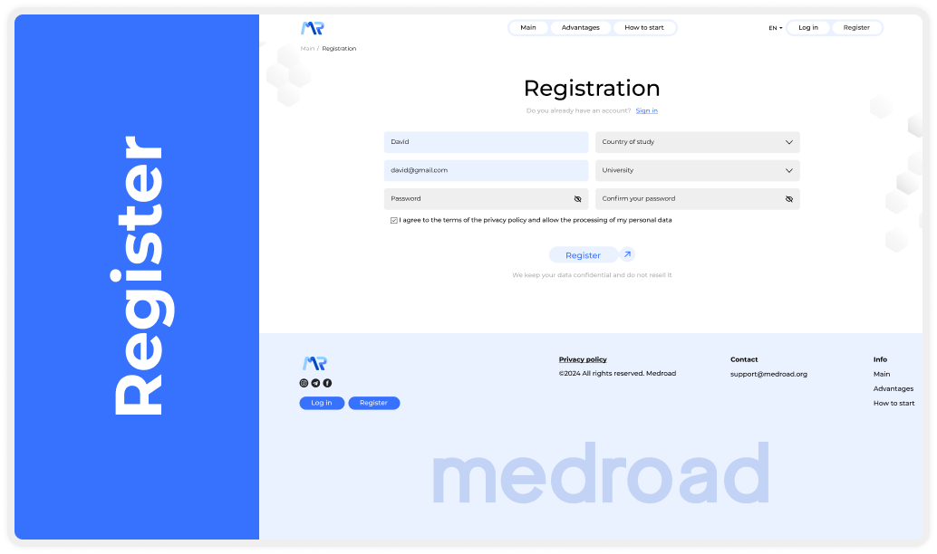 Step 2: Register